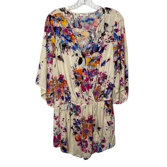 Umgee Floral Cream Romper - Picture 2 of 15